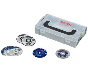 Jeu de 9 disques abrasifs pour meuleuse d'angle, dans une mini L-BOXX - BOSCH - 061599768P