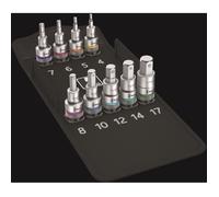 Jeu de 9 Douilles 1/2 pouces HF - 6 pans mâle WERA 05004201001