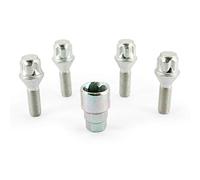 Jeu de antivol de roue H&R M12x1.25x30mm conique - 4 boulons antivol de roues avec adaptateur