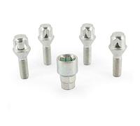 Jeu de antivol de roue H&R M12x1.50x30mm conique - 4 boulons antivol de roues avec adaptateur