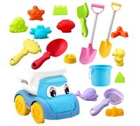 Jeu de bac à Sable - Eau | Jeu de Jouets de Sable pour l'extérieur - 12 pièces avec Seau Pelle moules sablier Camion pour Jardin Plage Bain Jouet Multicolore Durable sans BPA