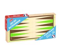 Jeu de backgammon coffret pliant en bois Jeujura