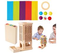 Jeu de Baguettes - Plaisir de Chance sur la Table, Morceaux de Bois Naturel, système Traditionnel de de dés avec Bords arrondis sans Danger pour Les, Voyage d'enseignement pour Le