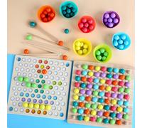 Jeu De Balle Arc-En-Ciel, Puzzle Coloré, Jeu D'Échecs Magiques, Pour Entraînement D'Interaction Parent-Enfant, Jouets Éducatifs Montessori