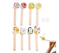 Jeu de balles d'équilibre sensoriel 8 pièces | Ensemble de tuyaux de soufflage à boules, boules flottantes, pour intérieur et extérieur, école, jardin