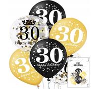 Jeu De Ballons Avec Confettis Pour Décoration D'anniversaire De 30 Ans