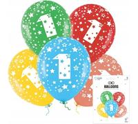 Jeu De Ballons Colorés Avec Le Chiffre 1 Pour Une Fête D'anniversaire