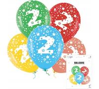Jeu De Ballons Colorés Avec Le Chiffre 2 Pour Une Fête D'anniversaire