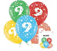 Jeu De Ballons Colorés Avec Le Chiffre 9 Pour Une Fête D'anniversaire