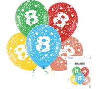 Jeu De Ballons Colorés Avec Le Numéro 8 Pour Une Fête D'anniversaire