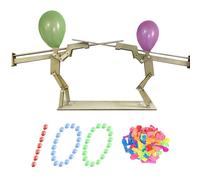 Jeu de Ballons pour Adulte - Poupées d' en Bois Fait à la Main - Jouet interactif en Bois avec 100 Ballons pour 2 Joueurs - Jeu de Table - Jeu de fête pour et Adultes