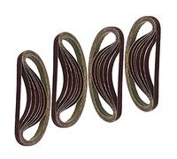 Jeu de bandes abrasives， Ponceuse à doigt à Air, 25 pièces/ensemble 330x10mm, ceinture de tristesse, grain mixte 60/80/100/120