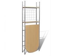 Jeu de Bar Petit-Déjeuner Pliable avec 2 Chaises | Table rabattable, usage étagère, cadres en acier, chaises pliables, rangement compact, petits espaces