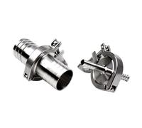 Jeu de barbes for tuyau sanitaire, 8mm/19mm/25mm/38mm/51mm, virole OD 50.5/64mm + 1.5 "2" Tri pince + joint en Silicone en acier inoxydable SS304(8mm x Ferrule 50.5)