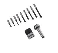 Jeu De Barres D'alésage 9Pcs clé hexagonale machine CNC Ensembles de têtes ennuyeuses trousses d'outils en acier au carbone filetage de queue 1-1 / 2-18UNF M12 MT3 tête d'alésage F1-12mm