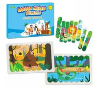 Jeu De Barres De Mots Assortis D'Animaux, Puzzle, Jouets Éducatifs Pour Enfants