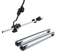Jeu de barres de toit + porte-vélos pour Skoda Karoq 2017-2025 aluminium argent 3pcs