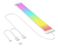Jeu De Barres Lumineuses Pc Argb Pour Carte Mère Décorative 24 Broches/Ligne D'alimentation Gpu 8 Broches, Boîtier De Jeu. Bande Led Rvb 5 V 3 Broches Câble D'alimentation Synchronisé