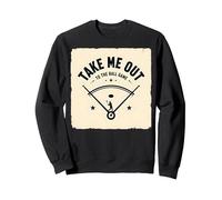 Jeu de Baseball rétro Take Me Out to The Ball Sweatshirt, Unisexe pour Adultes, Noir, XXL