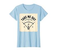 Jeu de Baseball rétro Take Me Out to The Ball T-Shirt, Femme, Bleu Céleste, M