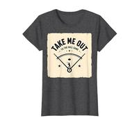 Jeu de Baseball rétro Take Me Out to The Ball T-Shirt, Femme, Chiné Foncé, 3XL