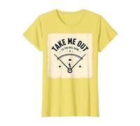 Jeu de Baseball rétro Take Me Out to The Ball T-Shirt, Femme, Citron, 3XL