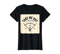 Jeu de Baseball rétro Take Me Out to The Ball T-Shirt, Femme, Noir, L
