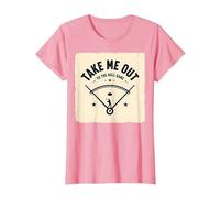 Jeu de Baseball rétro Take Me Out to The Ball T-Shirt, Femme, Rose, XS
