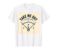 Jeu de Baseball rétro Take Me Out to The Ball T-Shirt, Homme, Blanc, 4XL