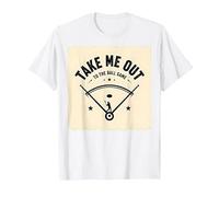 Jeu de Baseball rétro Take Me Out to The Ball T-Shirt, Homme, Blanc, L