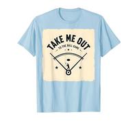 Jeu de Baseball rétro Take Me Out to The Ball T-Shirt, Homme, Bleu Céleste, XXL