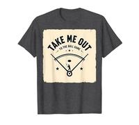 Jeu de Baseball rétro Take Me Out to The Ball T-Shirt, Homme, Chiné Foncé, M