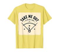 Jeu de Baseball rétro Take Me Out to The Ball T-Shirt, Homme, Citron, M