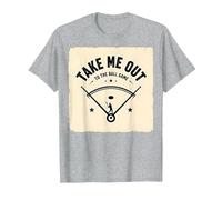Jeu de Baseball rétro Take Me Out to The Ball T-Shirt, Homme, Gris Chiné, L