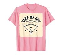 Jeu de Baseball rétro Take Me Out to The Ball T-Shirt, Homme, Rose, L