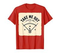 Jeu de Baseball rétro Take Me Out to The Ball T-Shirt, Homme, Rouge, XXL