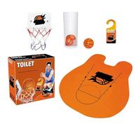 Jeu de basket-ball pour toilettes - Ensemble de cerceaux à ventouse, mini ballon, divertissement de salle de bain portable | 16,5 cm amusant pour soulager le stress en intérieur pour adultes, pauses