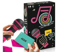 Jeu de Bataille hilarant de karaoké avec Micro en Mousse, Jeu de Cartes de défi Musical pour 2 à 10 Mauvais chanteurs, Adolescents et Famille, Parfait pour Les soirées de Jeux