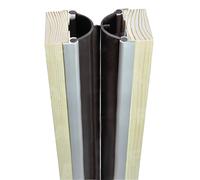 Jeu de battement complet coupe-feu JOURJON - H.2m 50 - Pour 2 portes 36-44 mm - 2 joints + 4 profilés alu - 261124