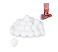 Jeu de beer pong, jeu de fête, 50 gobelets, 48 balles, set rouge