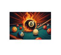 Jeu de Billard Fire Ball1000 Pièces, DIY Puzzle Classique pour Les Adultes et Les Enfants de Plus de 15 Ans 50x70cm