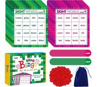 Jeu De Bingo Des Mots Fréquents, 120 Mots Fréquents Apprendre À Lire Niveau 3 & Niveau 4 Jeu De Plateau De Bingo Listes De Mots De Dolch Et Fry Pour Enfants De Maternelle Et D'école Préscola.[E3589]