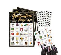 Jeu De Bingo Pour La Fête De Remise Des Diplômes - Accessoires Pour Célébration De Fin D'Études Pour 24 Joueurs - Jeu Pour La Classe De Graduation - Pour La Famille, Les Camarades, Le Lycée, L'Univers