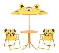 Jeu De Bistro Avec Parasol Pour Enfants 3 Pcs Jaune Jaune