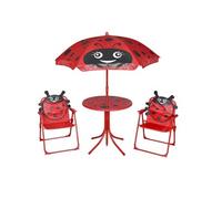 Jeu de bistro avec parasol pour enfants 3 pcs Rouge