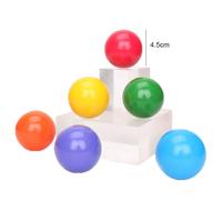 Jeu De Blocs À Empiler En Bois Arc-En-Ciel Montessori Enfant Jouet Éducatif Grimms,Comprenant Des Balles - Type 6pcs Ball