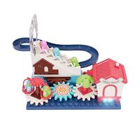 Jeu De Blocs De Construction Avec Glissière Pingouin, Piste De Course En Marbre Électrique, Gros Blocs De Tige, Jouet Éducatif Pour Enfants