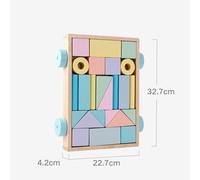 Jeu De Blocs De Construction En Bois Montessori, Blocs De Construction En Bois, Style Nordique, Arc-En-Ciel, Décoration, Jouets Artisanaux Naturels Pour Enfants, Nouvelle Collection