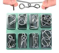 Jeu de blocs de fer pour ouvrir et déverrouiller en métal et puzzles mentaux - Jeux éducatifs pour voyages, salles de t cadeaux pour
