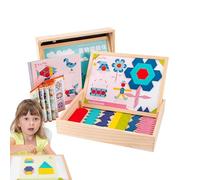 Jeu de blocs de motifs | avec pièces multicolores pour activités d'ingéniosité - Jouets de mathématiques précoces pour garçons et filles de maternelle et de maternelle
